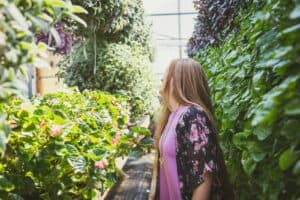 enjoying the garden